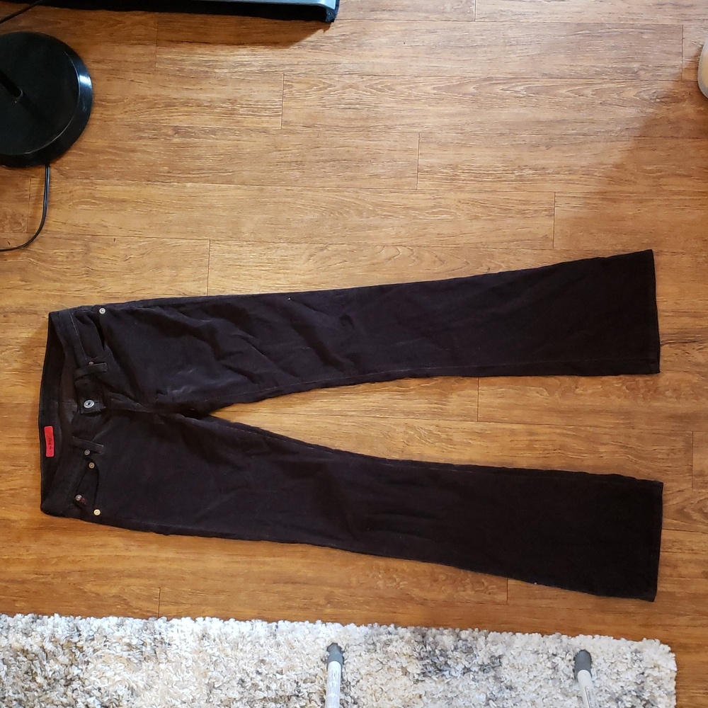 Ag Adriano Goldschmied Dark Brown Corduroy Pants